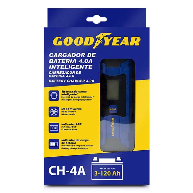 Comprar CARGADOR DE BATERIA INTELIGENTE GOODYEAR 4A. 120AH en NombreTienda